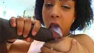 Jazmine takes the bet of putting that huge dick in her mouth and cunt - sex video porn video